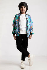 Boy's Jacket (2-7Y) (Blue Printed)