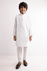 Boy's Panjabi (8-13Y) (White)
