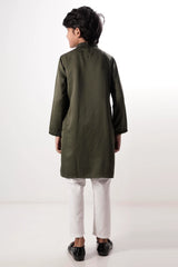 Boy's Panjabi (2-7Y) (Olive)