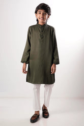 Boy's Panjabi (8-13Y) (Olive)