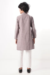 Boy's Panjabi (8-13Y) (Brown)