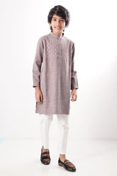 Boy's Panjabi (8-13Y) (Brown)