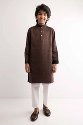 Boy's Panjabi (8-13Y) (Brown)