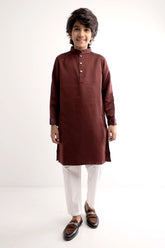 Boy's Panjabi (8-13Y) (Maroon)