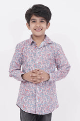 Boy's Shirt (8-13Y) (Red Printed)