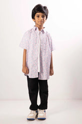 Boy's Shirt (8-13Y) (Grey Printed)
