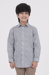 Boy's Shirt (8-13Y) (Blue Printed)