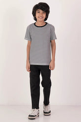 Boy's T-shirt (2-7Y) (Black Stripe)