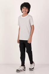 Boy's T-shirt (8-13Y) (Grey Stripe)
