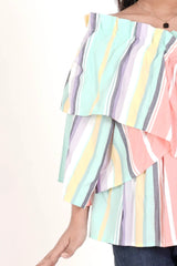 Girl's Casual Tops (2-7Y) (Mint Stripe)