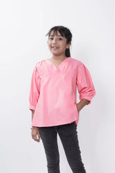 Girl's Casual Tops (8-13Y) (Pink)