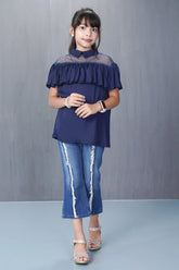 Girl's Casual Tops (8-13Y) (Navy)