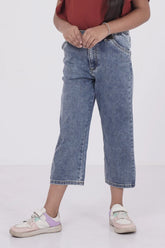 Girl's Denim Pant (8-13Y) (Medium Wash)