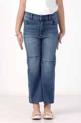 Girl's Denim Pant (8-13Y) (Medium Wash)