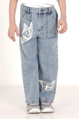 Girl's Denim Pant (2-7Y) (Light Wash)
