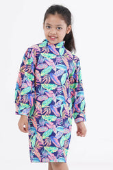 Girl's Dress (8-11Y) (Navy Printed)