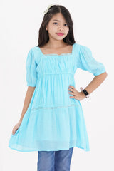 Girl's Dress (8-9Y) (Sky Blue)
