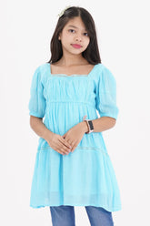Girl's Dress (8-9Y) (Sky Blue)