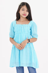 Girl's Dress (8-9Y) (Sky Blue)