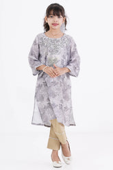 Girl's Ethnic Tops (8-13Y) (Grey)