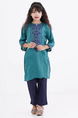 Girl's Ethnic Tops (8-13Y) (Forest Green)