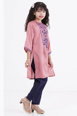 Girl's Ethnic Tops (8-13Y) (Peach)