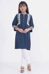 Girl's Ethnic Tops (2-7Y) (Peacock Blue)