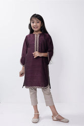 Girl's Ethnic Tops (2-7Y) (Burgundy)