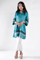 Girl's Ethnic Tops (8-13Y) (Teal Blue)