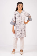 Girl's Ethnic Tops (2-7Y) (Grey Printed)