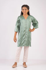 Girl's Ethnic Tops (2-7Y) (Aqua Green)