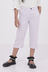 Girl's Woven Bottom (8-9Y) (Lavender)