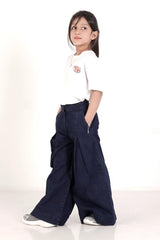 Girl's Woven Bottom (2-7Y) (Navy)