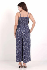 Women's Jumpsuit (Blue Printed)