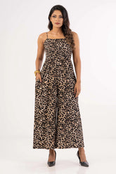 Women's Jumpsuit (Leopard Print)