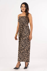 Women's Jumpsuit (Leopard Print)