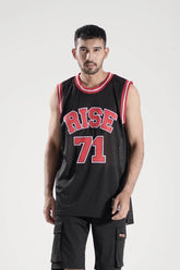 Men's Baseball Jersey (Black & Red)