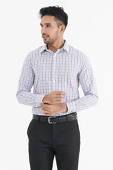 Mens Formal Shirt (Purple Check)