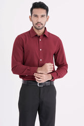 Men Formal Shirt (Burgundy)