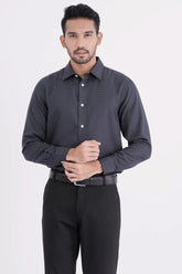 Mens Formal Shirt (Navy Paisely)