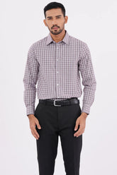 Mens Formal Shirt (Purple Check)