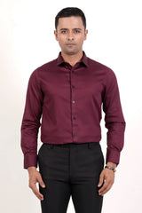 Men's Formal Shirt (Burgundy)