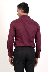 Men's Formal Shirt (Burgundy)