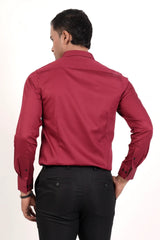 Men's Formal Shirt (Maroon)