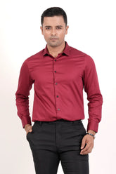 Men's Formal Shirt (Maroon)