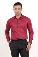 Men's Formal Shirt (Maroon)