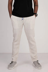 Men's Jogger (Beige Stripe)