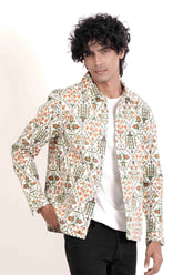 Men's Jacket (Green Printed)