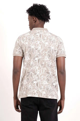 Men's Polo Shirt (Brown Printed)