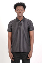 Men's Polo Shirt (Black Stripe)